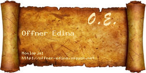 Offner Edina névjegykártya